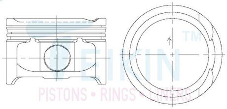 Поршни стандарт (STD) (к-кт на мотор) Nissan CR12DE TEIKIN 44705STD