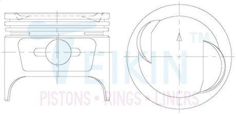 Поршни ремонт +0.50mm(к-кт на мотор) Suzuki F10A TEIKIN 45117050
