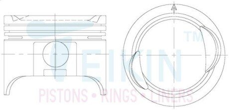 Поршни ремонт (+1.00мм) (к-кт на мотор) Suzuki G16A 8V TEIKIN 45127100