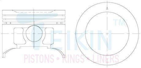 Поршни ремонт (+0.50мм) (к-кт на мотор) Suzuki H20A (6цил) TEIKIN 45134050