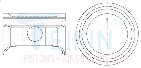 Поршни стандарт (к-кт на мотор) H27 Suzuki Grand Vitara XL7 (JA627) TEIKIN 45137STD