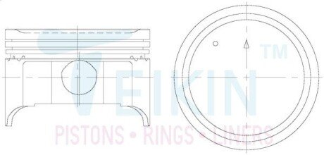 Поршни двигателя +0,50mm(к-кт на мотор) H27 JB627W TEIKIN 45142050