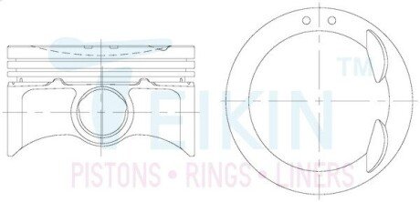 Поршні стандарт (STD) (к-кт на мотор) Suzuki K14B TEIKIN 45148STD