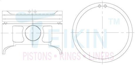 Поршни двигателя STD (к-кт на мотор) J20A Suzuki SX-4/Grand Vitara TEIKIN 45150STD