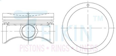 Поршни двигателя +0,50mm(к-кт на мотор)(1*1,2*2) K15B Suzuki TEIKIN 45156050