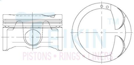 Поршні двигуна STD (к-кт на мотор) (1*1*2) M16A Suzuki AKK416 TEIKIN 45157STD