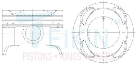 Поршни ремонт +0.50mm(к-кт на мотор) Suzuki G16 (16V) TEIKIN 45601050
