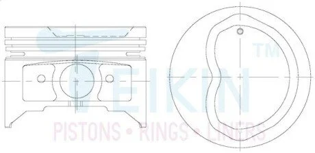 Поршни ремонт +0.50mm(к-кт на мотор) Toyota 4Y TEIKIN 46122050
