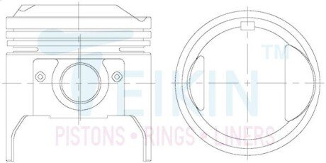 Поршні стандарт (STD) (к-кт на мотор) Toyota 2T-U TEIKIN 46211STD