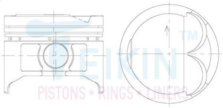 Поршни стандарт (STD) (к-кт на мотор) Toyota 5E-FE TEIKIN 46258STD