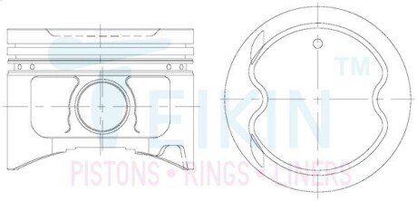 Поршни стандарт (STD) (к-кт на мотор) Toyota 1FZ-FE TEIKIN 46270STD