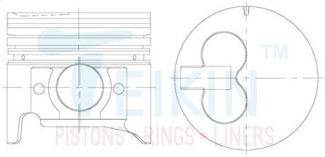 Поршни стандарт (STD) (к-кт на мотор) Toyota 1N TEIKIN 46276STD