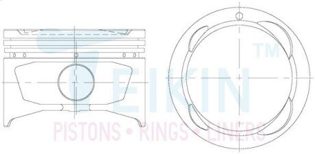 Поршни +0.50mm (к-кт на мотор) 7A-FE Toyota Carina E, Celica, Corolla TEIKIN 46277050