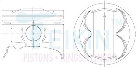 Поршни стандарт (STD) (к-кт на мотор) Toyota 4 A-GEU TEIKIN 46286STD