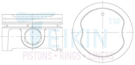 Поршни ремонт (+0.50мм) (к-кт на мотор) Toyota 2TZ-FZE TEIKIN 46329050