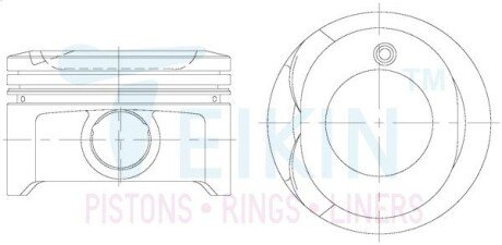 Поршни +0.25mm (к-кт на мотор) 1ZZ-FE Toyota Corolla, Celica, RAV-4 TEIKIN 46334025