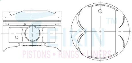Поршні стандарт (STD) (к-кт на мотор) Toyota 2ZZ-GE Celica TEIKIN 46340STD