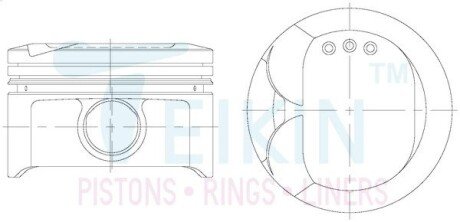 Поршни 79mm +0,50mm (к-кт на мотор) 4ZZ-FE Toyota Corolla TEIKIN 46342050