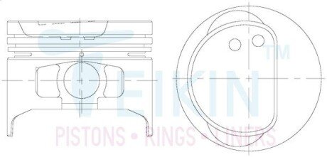 Поршни ремонт (+0.25мм) (к-кт на мотор) Toyota 2E-II TEIKIN 46345025