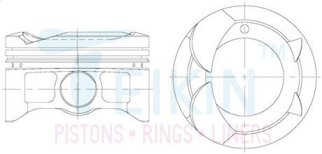 Поршні стандарт (STD) (к-кт на мотор) Toyota 2NZ-FE TEIKIN 46354STD