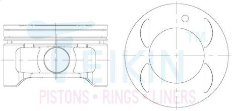 Поршни ремонт (+0.25мм) (к-кт на мотор) Toyota 3MZ-FE TEIKIN 46357025