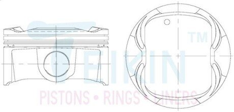 Поршень STD (к-кт на мотор) 2GR-FE 3,5L Toyota Camry, RAV-4, Venza, Lexus ES350 TEIKIN 46363STD
