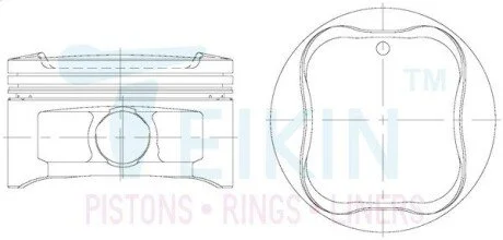 Поршни ремонт +0.50mm (к-кт на мотор) 1GR-FE 4,0L Toyota Land Cruiser Prado, 4runner, Fortuner TEIKIN 46368100