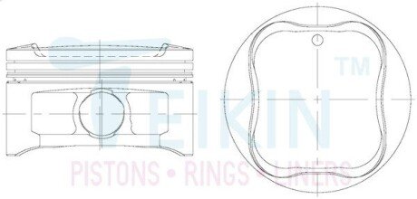 Поршни STD (к-кт на мотор) 1GR-FE 4,0L Toyota Land Cruiser Prado, 4runner, Fortuner TEIKIN 46368STD