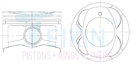 Поршни ремонт (+0.25мм) (к-кт на мотор) Toyota 3S-FE-VII TEIKIN 46373025