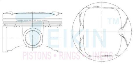 Поршни +0.50mm (комплект на мотор) 1ZR-FE Toyota Corolla, Auris TEIKIN 46382050