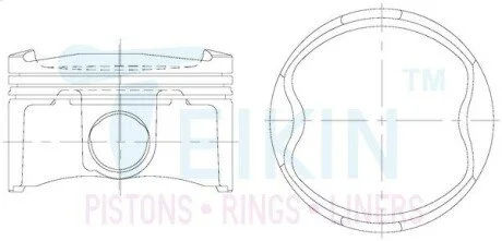 Поршни 80,5mm STD (к-кт на мотор) 3ZR-FE Avensis, RAV-4 TEIKIN 46384STD