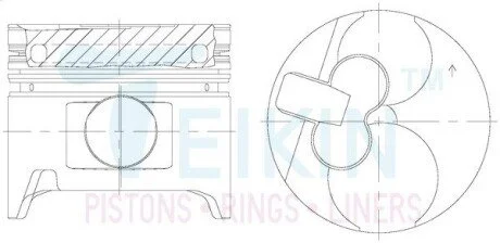 Поршни STD (к-кт на мотор) 2LT Toyota Hiace, Hilux TEIKIN 46389AGSTD