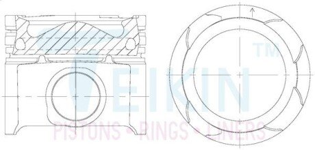 Поршни стандарт (STD) (к-кт на мотор) Toyota 1GD-FTV 2.8L TEIKIN 46393AGSTD