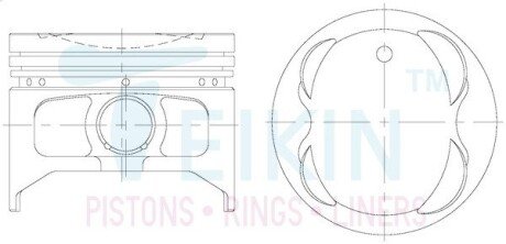 Поршни ремонт (+0.25мм) (к-кт на мотор) Toyota 3S-FE-III TEIKIN 46621025
