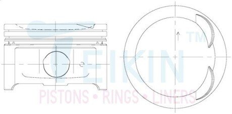 Поршні ремонт +0.50mm(к-кт на двигун)) Toyota 2SZ-FE TEIKIN 46683050