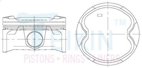 Поршни ремонт (+0.25мм) (к-кт на мотор) 1GR-FE c 2009-- TEIKIN 46703025