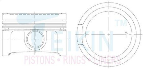 Поршни ремонт (+0.50мм) (к-кт на мотор) Volkswagen Audi Seat Skoda AEB/AGU/AJH/AJL/AJQ/ANB/APP/APU/A TEIKIN 48204050