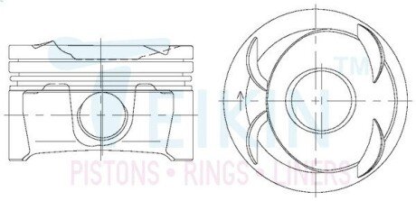 Поршни стандартные (комплект на мотор) VAG 1.4 TSI (Turbo) TEIKIN 48221-STD (фото 1)