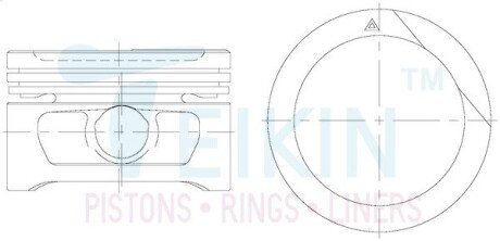 Поршни ремонт (+0.50мм) (к-кт на мотор) Daewoo Nexia 1.5 TEIKIN 49101050