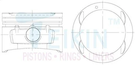 Поршні стандарт +1.00mm (к-кт на двигун) GM DOHC 1.6L TEIKIN 49102100 (фото 1)