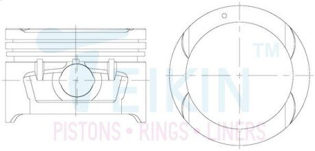 Поршни ремонт +0.50mm(к-кт на мотор) TEIKIN 49105050