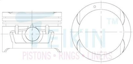 Поршні ремонт +0.50mm(к-кт на двигун)) TEIKIN 49105050