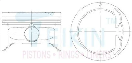 Поршни +0.25mm (к-кт на мотор) 1,6L G4ED Cerato Accent Elantra Getz Matrix TEIKIN 51115025