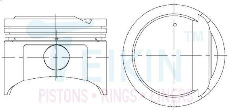 Поршні ремонт (+0.50мм) (к-кт на двигун)) TEIKIN 51120050