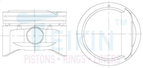 Поршни ремонт (+0.50мм) (к-кт на мотор) Hyundai 1.8L TEIKIN 51122050