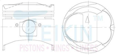 Поршни стандарт (STD) (к-кт на мотор) Hyundai Y2 TEIKIN 51125STD