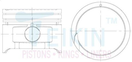 Поршни ремонт (+0.50мм) к-кт на мотор TEIKIN 51129050