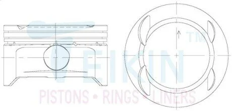 Поршни +1.00mm (к-кт на мотор) G4KE 2.4L Hyundai Sonata, Kia Magentis TEIKIN 51135100