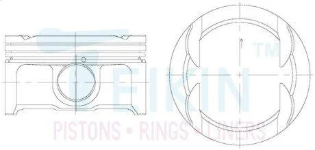 Поршень двигуна (комплект) TEIKIN 51139050 (фото 1)