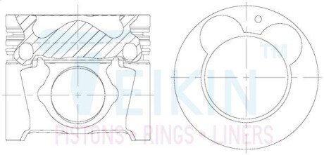 Поршни ремонт +0.50mm(к-кт на мотор) 1,5TCI D4FA Accent, Matrix, Rio, Cerato TEIKIN 51150AG050